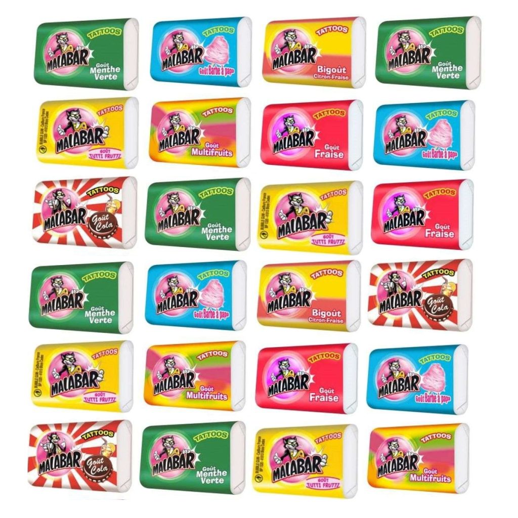 Chewing-gum Malabar Bubble Mix - Sachet De 214g - Goût Fruits Pétillants - Neuf