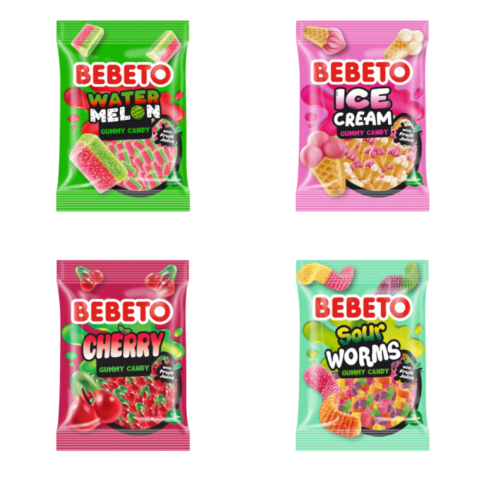 Bebeto bonbon gélifiée halal sachets 80 g Bebeto bonbon gélifiée halal sachets 80 g