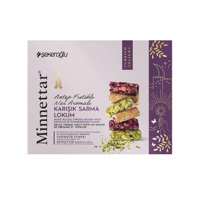 Loukoum Mélangé aux Pistaches et à la Grenade 300 GR Loukoum Mélangé aux Pistaches et à la Grenade 300 GR