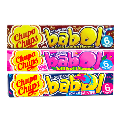 chupa chups big babol chewing-gum cola tutti frutti tache langue