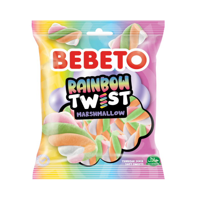 Bebeto Marshmallow Halal Twist 60 g Bebeto Marshmallow Twist Halal