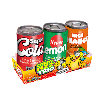 Candy Fizz Trio – Bonbon Pétillant Iconique Lot de 3 (Orange, Cola, Citron)