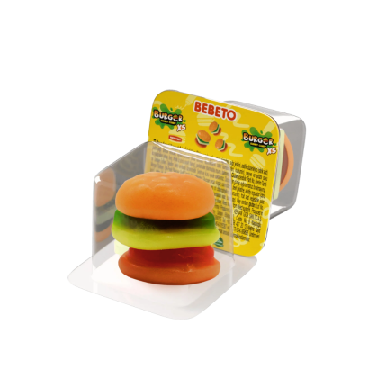 Bebeto Mini Burger Bonbon Gélifié Halal – 10.5 g x 3
